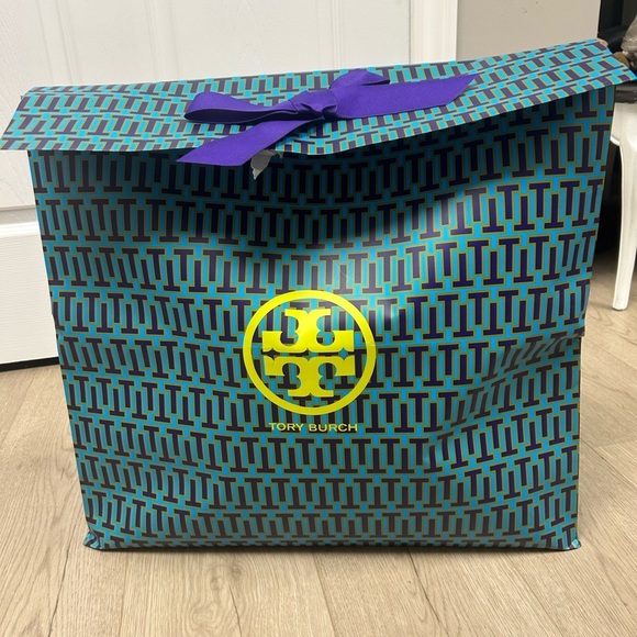 Tory Burch Robinson Woven Multi Tote French Grey Bag - Picture 10 of 10